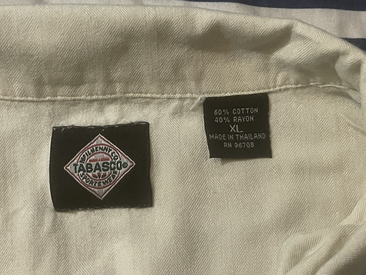 VTG 90's Tabasco button-down men's shirt Sz XLarge C544 | eBay