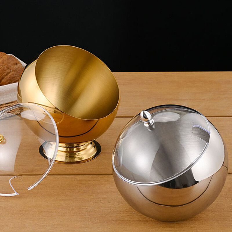 Edelstahl schräg Mundsauce Schüssel Buffet Gewürzkörbe