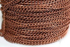 50ft 3x5mm Red Copper Curb Cable Chain unsoldered 1 day Ship