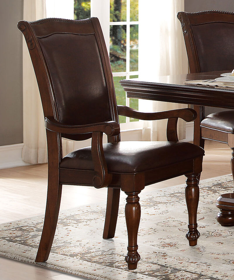 NEW 9 piece Traditional Brown Dining Room Rectangular Table and 8 Chairs Set C5M | eBay