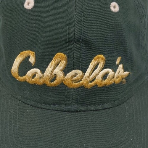 Cabelas Dark Green Embroidered Adjustable Strapback Hat Cap - Picture 2 of 7