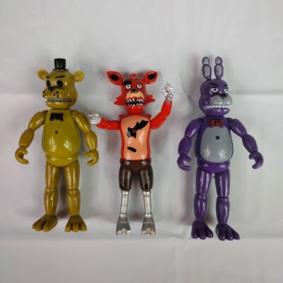 Five Nights at Freddy's Lot-3 Collectable 6'' Action Figures-Foxy-Bonnie-Freddy