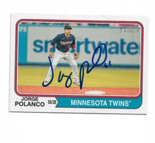 Minnesota Twins JORGE POLANCO  Signed 2023 Topps Heritage  Card #276