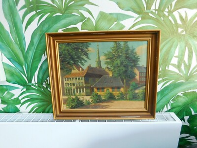 Öl auf Leinwand von Frederik Wilhelm Svendsen dänischer Künstler im goldfarbenen Rahmen