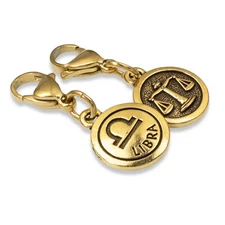 Libra Clip-on Charm - 22k Gold Plated Accessory for Bags & Jewelry - Zodiac Gift