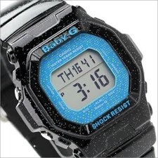 CASIO Baby-G BG5600GL-1 Across the Milky Way Black Blue World Time 200m WR !