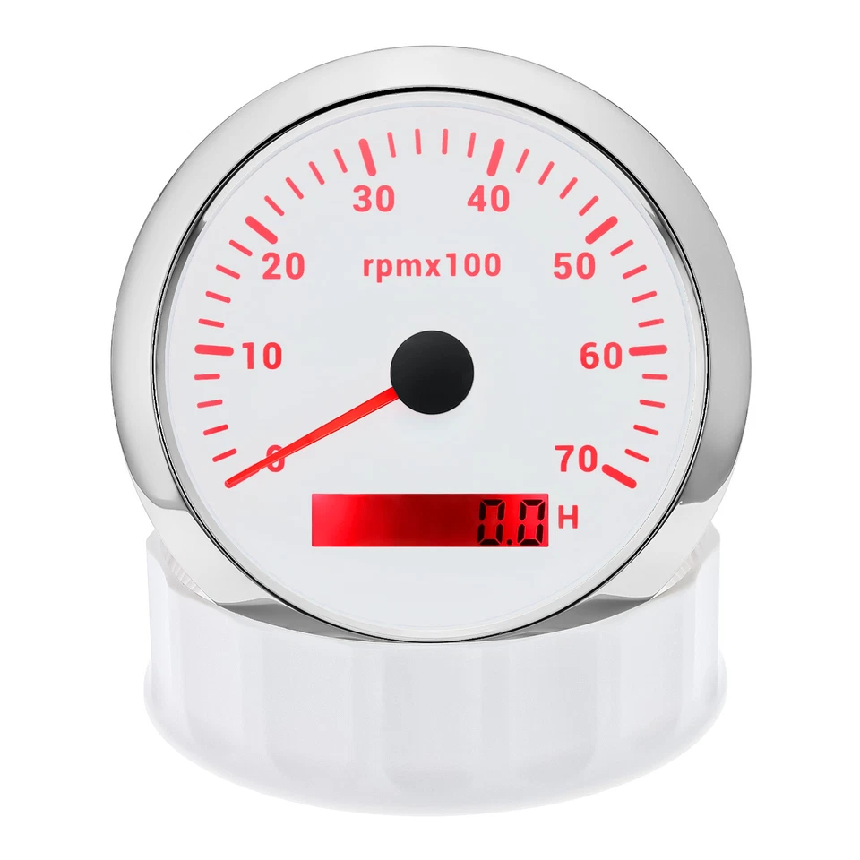 85mm Tacho Meter Tachometer 0-7000RPM Gauge for Marine Boat Car Truck ATV SUV - Image 4 of 4