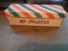 Vintage Mr Sneekers Box 10"X4"X3" Striped cover No tears