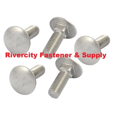 (100) 1/4-20x1-1/2 Stainless  Carriage Bolts round Head Screws 1/4x20x1-1/2
