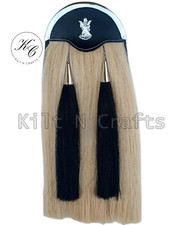 White Horse Hair Scottish Sporran Traditional Kilt Accessory for Men