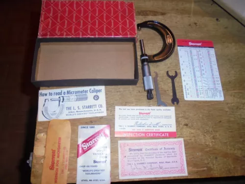 Starrett #436M 25mm to 50mm micrometer in box