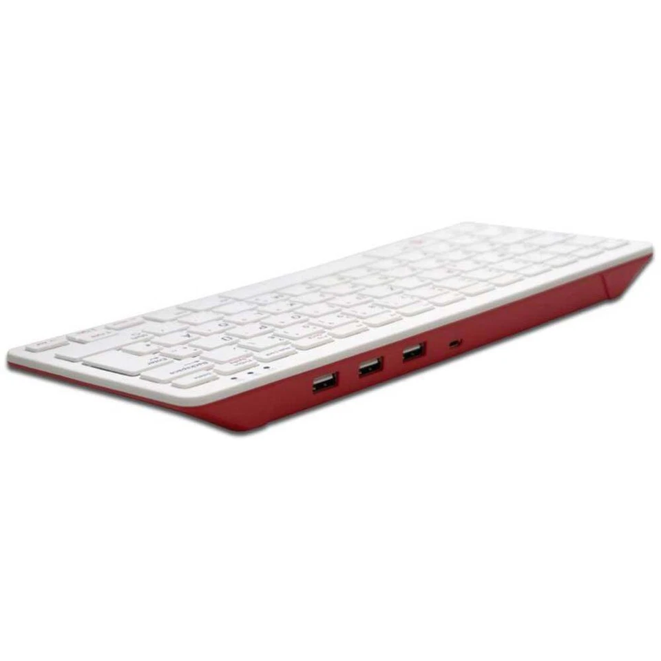 Official Raspberry Pi Keyboard – Red/White / Denmark Layout Brand New - Image 2 of 3
