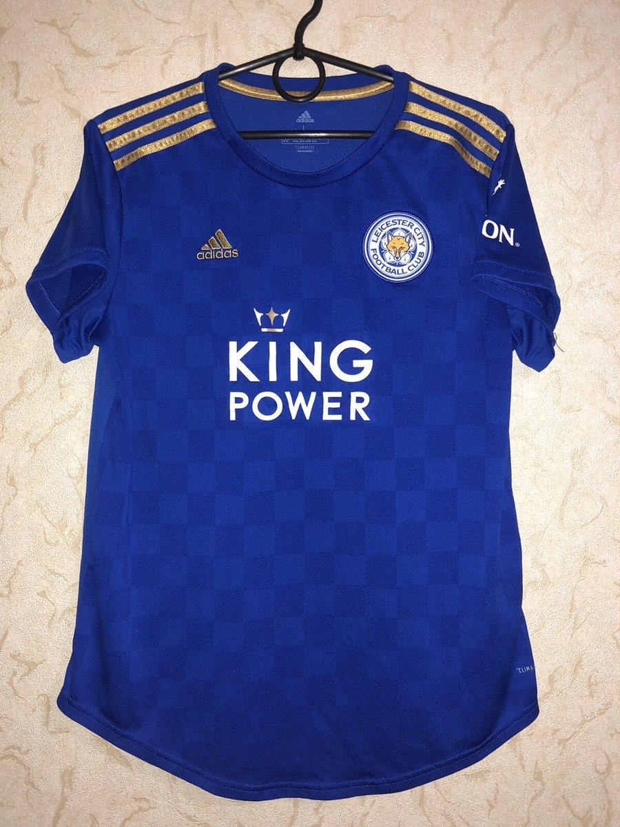 Rare Leicester City 2019-2020 Home Football Jersey Size L Womens Adidas Blue - Main Image