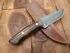 Custom Handmade High Carbon Steel Fixed Blade Acid Washed Survival Hunting Knife