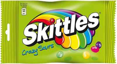SKITTLES CRAZY SOURS Candy Bag 125g 4.41oz