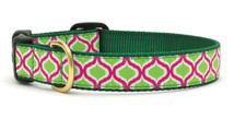 Up Country Dog Puppy Design Green Kismet Collar Made In USA Size XS NWOT