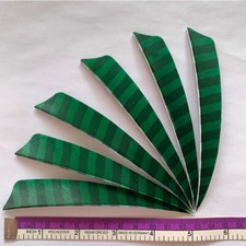 50PCS 5inch Striped Dark Green Shield Vanes Fletches Feathers Fletching RW LW