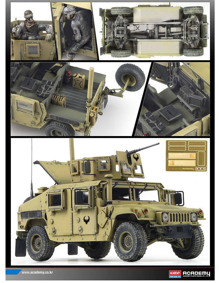 Academy 1/35 M1151 Enhanced Armament Carrier Humvee Car Plastic model kit #13415