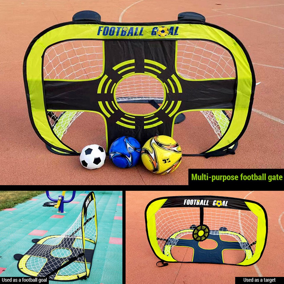 Portable Soccer Goal with Target Zones Foldable Easy to Carry J0V8 eBay