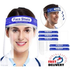 FULL FACE COVERING SHIELD ANTI-FOG SAFETY PROTECTION VISOR GUARD CLEAR GLASSES 