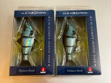 2 Pack! Brand New! H20 Xpress Hickory Shad 3in Ultimate Jointed Shad 3” Shad