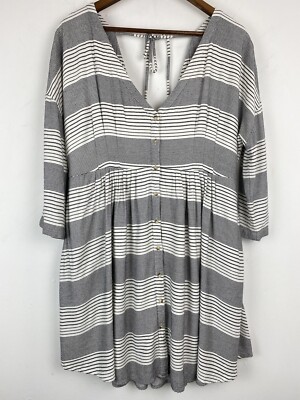 Free People size Large Womens Idle Wild Black White Striped Dress | eBay Free People size Large Womens Idle Wild Black White Striped Dress | eBay