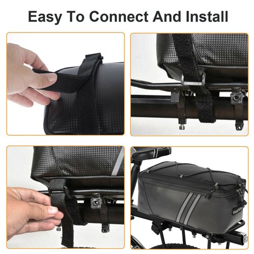 Bicycle Rear Rack Seat Bag Bike Cycling Storage Pouch Cargo Carrier Waterproof - Picture 8 of 9