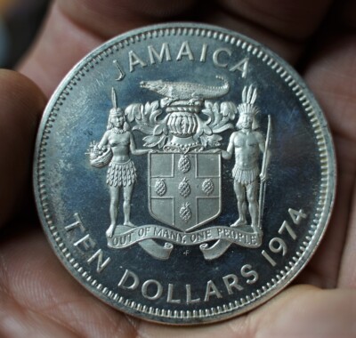 1974 Jamaica $10 Sir Henry Morgan .925 sterling silver 44.5 grams