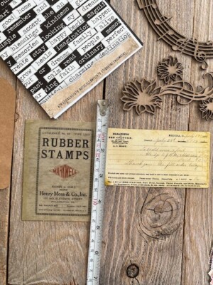 Autocollants Mots Tim Holtz Idea-Ology Chitchat - Vintage - Carton Mat Noir Et Blanc