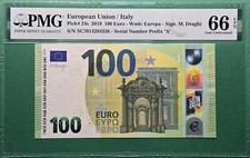 2019 EUROPEAN UNION / ITALY 100 EURO P# 24s PMG 66 EPQ GEM UNC