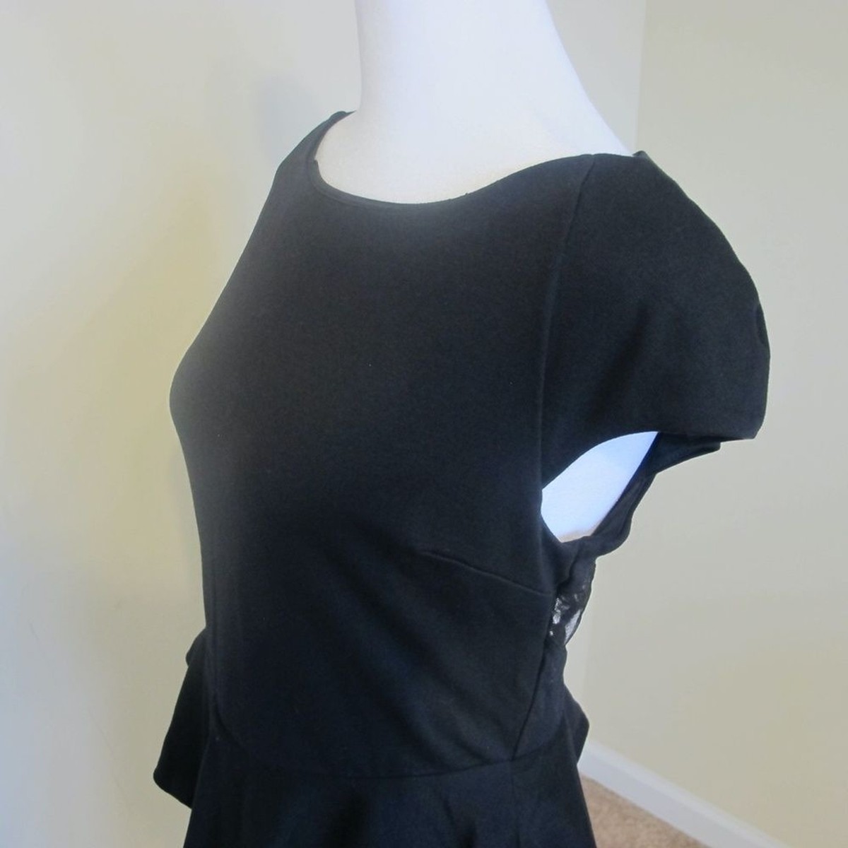 express black peplum dress Crystal Trim Peplum Maxi Dress Black