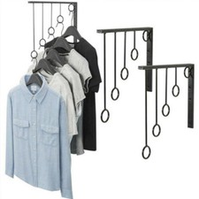 Wall Mounted Garment Clothes Rail Hanging Shop Display Tubing Rack Iron 3 Colors
