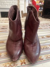 Rare Vintage Nine West Plum Fold Over Boot. Great Quality And Condition