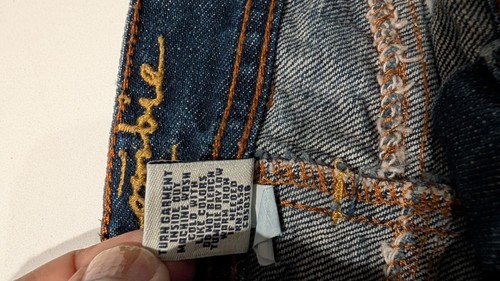 Girl' Abercrombie & Fitch Jean Mini Skirt Raw Hem Sz 16 (30 waist Distressed Vtg - Picture 10 of 13