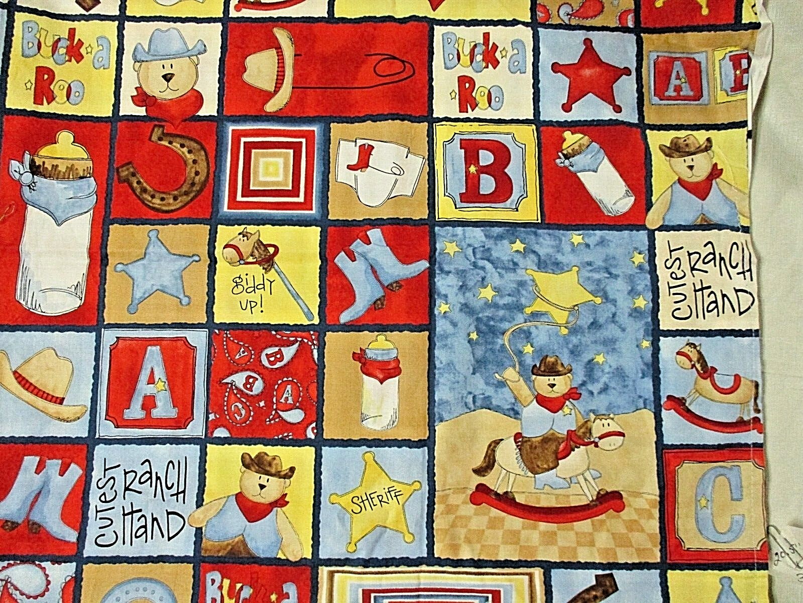 Vintage - Buck-a-Roo Baby Fabric - Kylie Kreations - 20.5