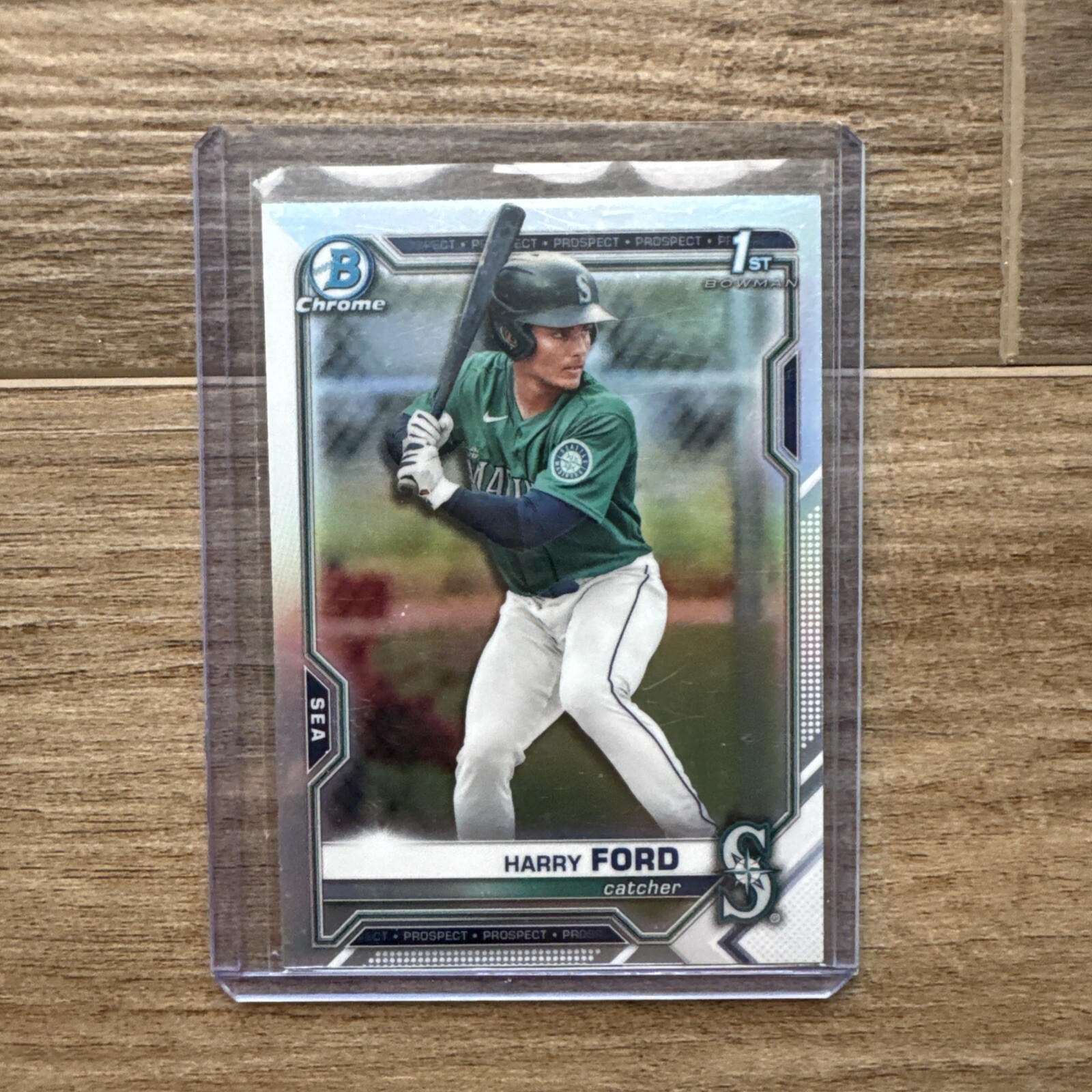 2021 Bowman Draft Harry Ford Chrome Refractor RC #BDC-1 Mariners
