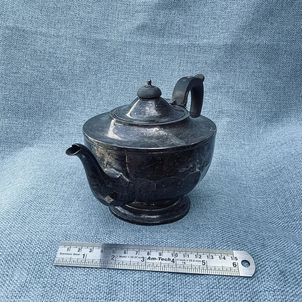 1931 Solid Sterling Silver Antique Vintage Teapot Tiptaft Birmingham Hallmarked  - Image 2 of 4