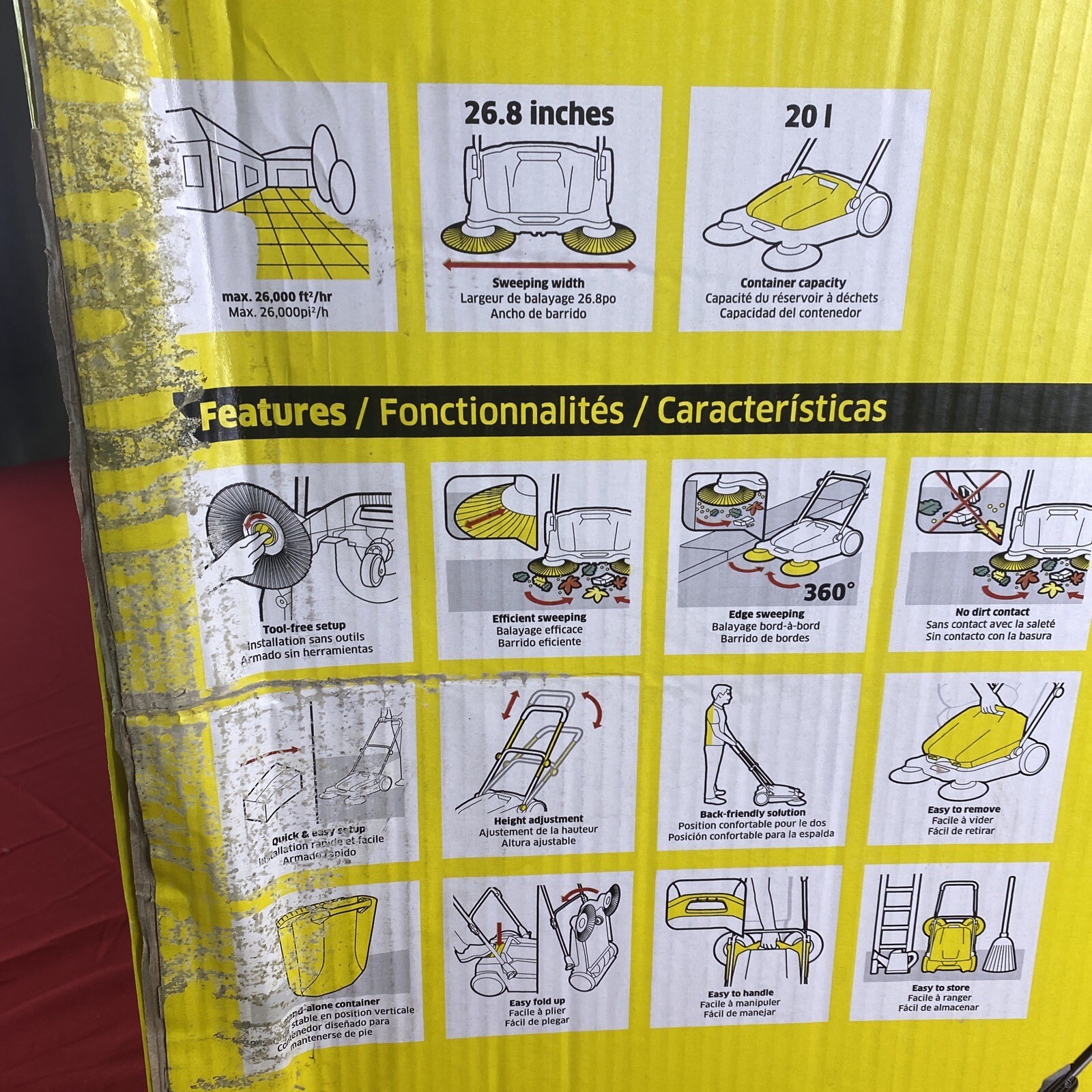 Karcher S4 Twin WalkBehind Outdoor Hand Push Floor Sweeper New! eBay