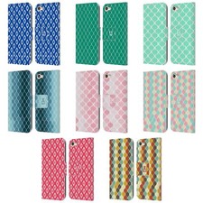 HEAD CASE DESIGNS OGEE PATTERNS LEATHER BOOK CASE FOR APPLE iPOD TOUCH MP3