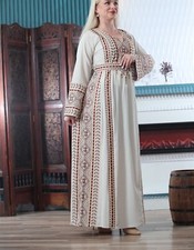 Elegant Embroidered Wedding Thobe with Arabic Abaya Handmade Maxi custom dress