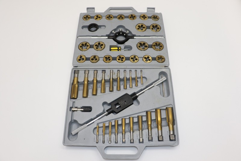 45PC Large-Diameter Titanium MM Metric Tap & Die Threading Tool Set