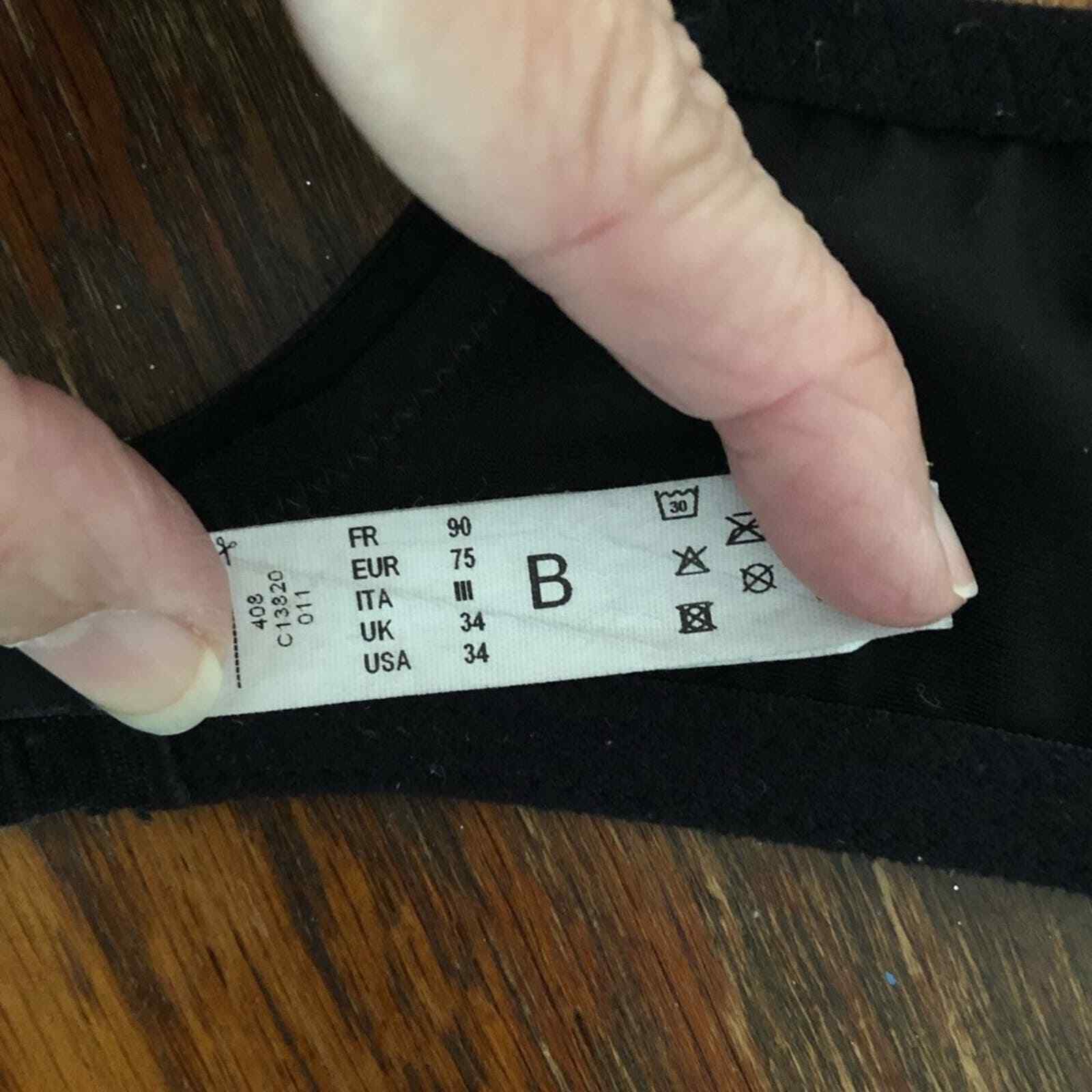 Chantelle Size 34B Black Lace Wireless Bra Style CS10065 eBay