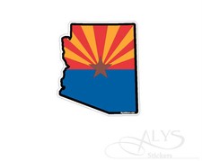 Arizona State Map Flag Decals  Stickers