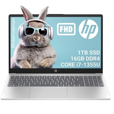 HP 15-fd 15.6'' FHD Laptop Intel Core i7-1355U 16GB RAM 1TB SSD W11H, Silver