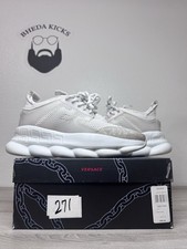 Taglia 41 EU (8 Uomo US) - Sneakers Versace Chain Reaction bianche usate