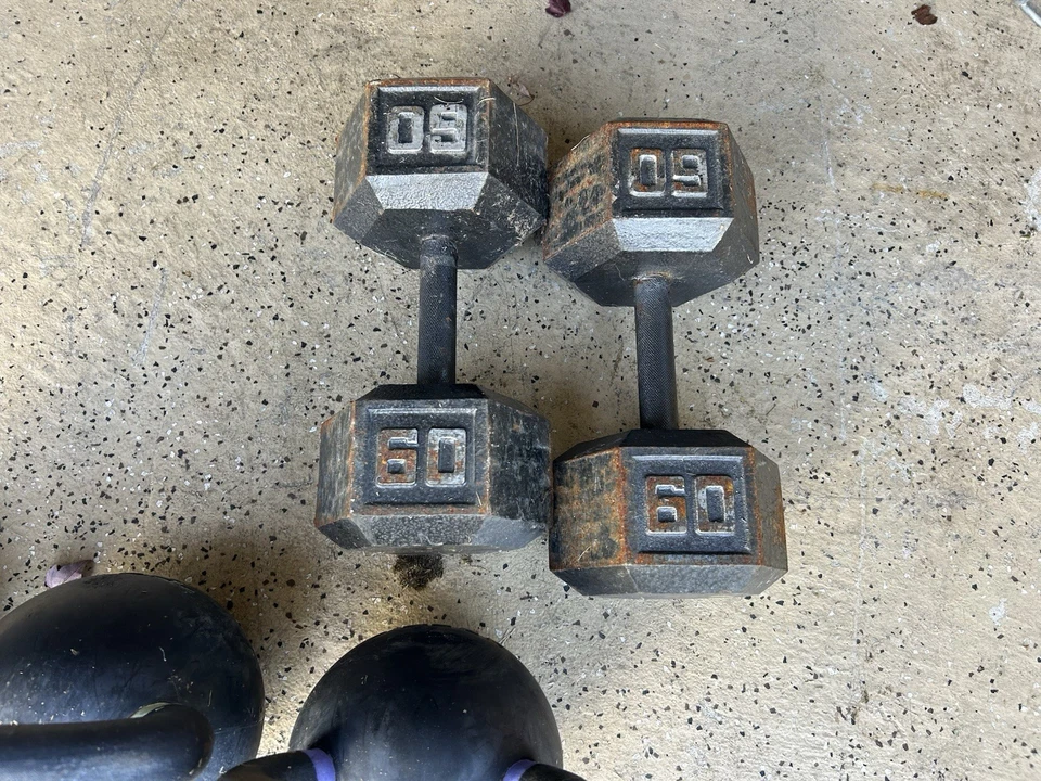 Juego de pesas rusas y mancuernas 60lbs Foto 2 de 2