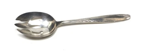 GORHAM WILLOW PATTERN STERLING SILVER PIERCED SERVING SPOON CIRCA 1954