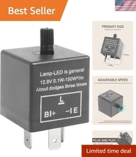 Universal 12V LED Flasher Relay - Fix Hyper Blink for Cars, SUVs & Motorcycles