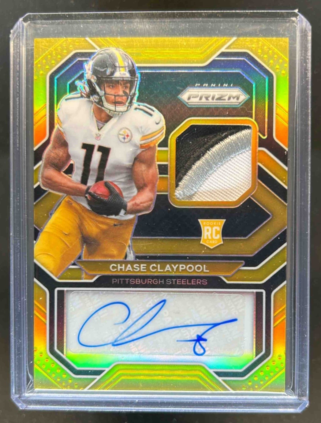 2020 Prizm Chase Claypool Rookie Patch Auto RC Gold Rookie #1/10 Steelers