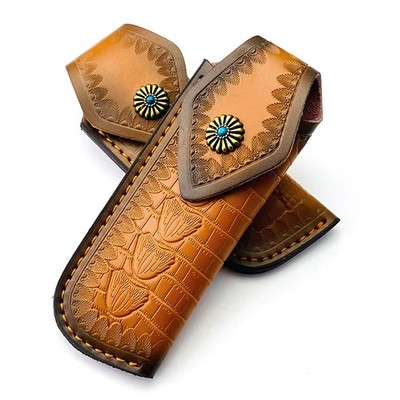 Protect Cover Belt Loop Case Knife Tool Leather Material For Most Folding Knives